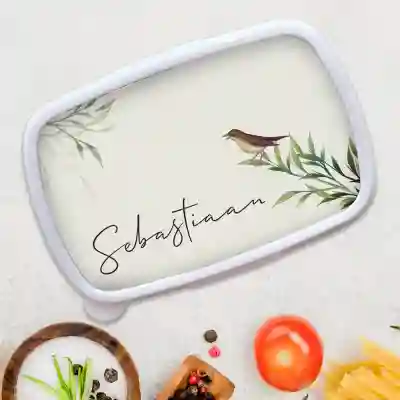 Brotdosen - mit Blättern und deinem Namen