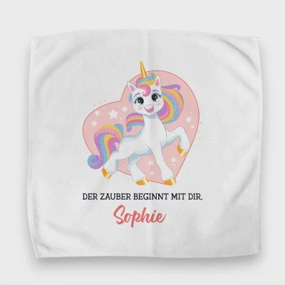 Handtuch für personalisierte Lunchbox - Einhorn