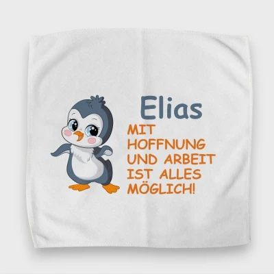 Handtuch für personalisierte Lunchbox - Pinguin