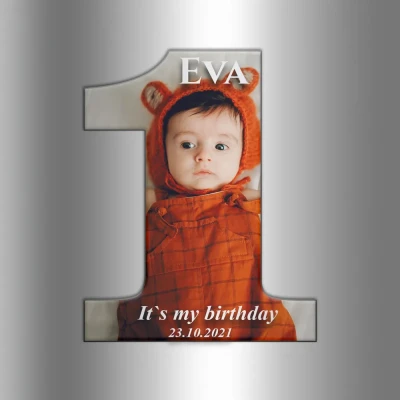 Kühlschrankmagnet - Zum ersten Geburtstag