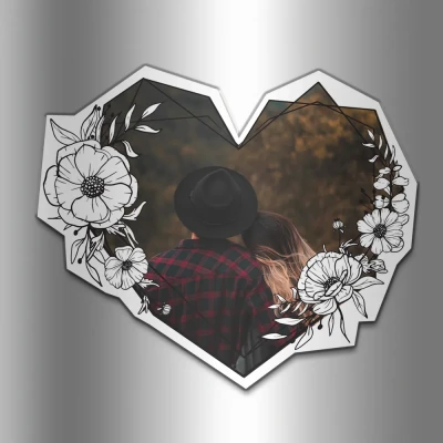 Personalisierter Kühlschrankmagnet in Herzform