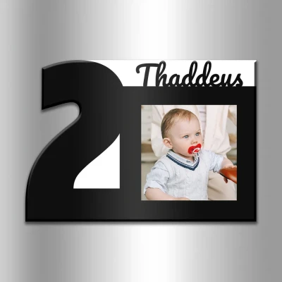 Personalisierter Kühlschrankmagnet zum zweijährigen Jubiläum