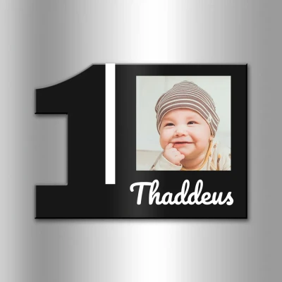 Personalisierter Kühlschrankmagnet für ein Jahr