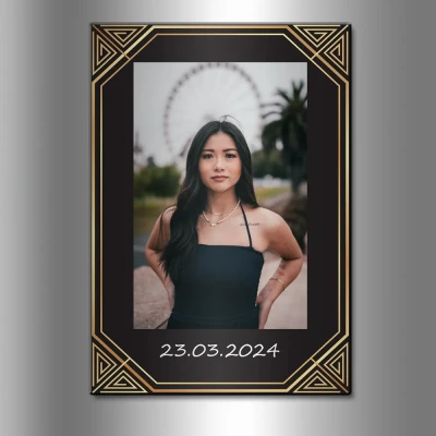 Personalisierter Kühlschrankmagnet mit Rahmen