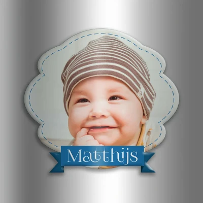 Personalisierter Kühlschrankmagnet - Blau