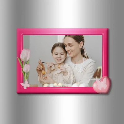 Personalisierter Kühlschrankmagnet mit Blumen