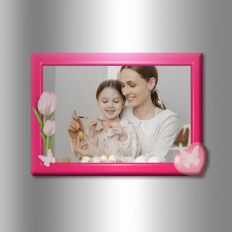 Personalisierter Kühlschrankmagnet mit Blumen