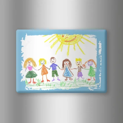 Personalisierter Kühlschrankmagnet - Zeichnung deines Kindes