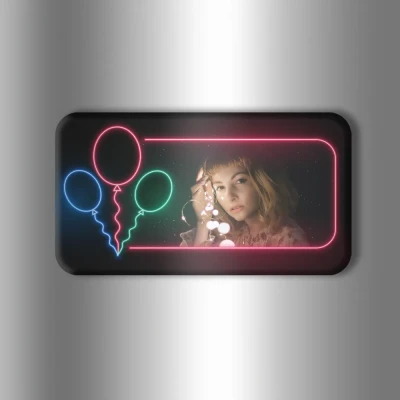 Personalisierter Kühlschrankmagnet - Neon