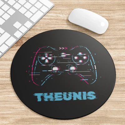 Rundes Mauspad mit 3D-Muster personalisiert