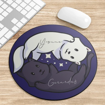 Personalisiertes Mauspad - Schwarz und Weiß