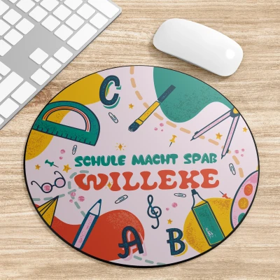 Personalisiertes Mauspad - Zeichnung Schule