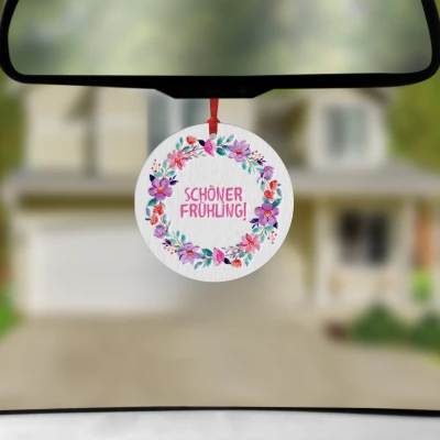 Personalisierter Auto-Lufterfrischer - Ein schöner Frühling