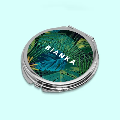 Taschenspiegel - Abstraktes Blätterdesign