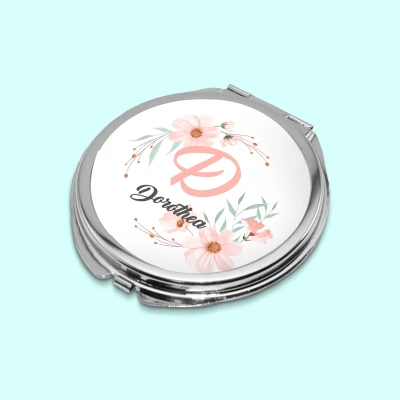 Taschenspiegel – Mit deinem Namen und Initialen