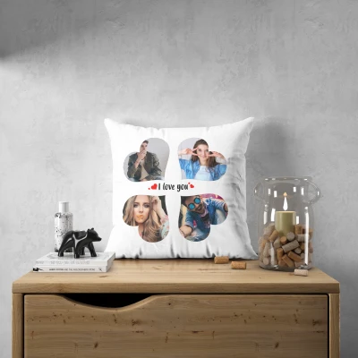 Kissen - Mit 4 Herzen