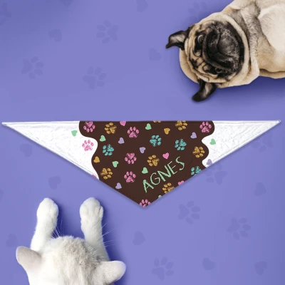 Hundebandana - Achtung, Hundespuren