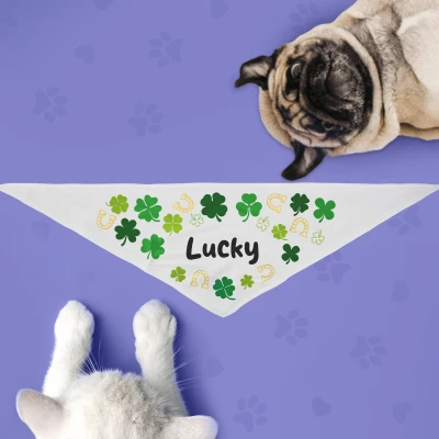 Hundebandana - Goldener Klee