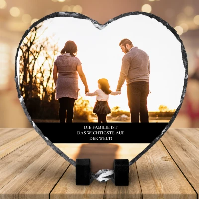 Schieferplatte - Mit Nachricht für die Familie