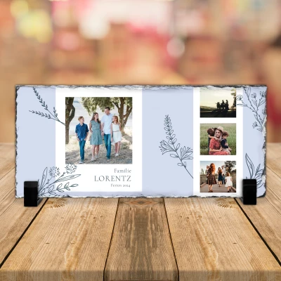 Schieferplatte - Mit Urlaubserinnerungen