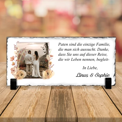 Schieferplatte - Für die Paten