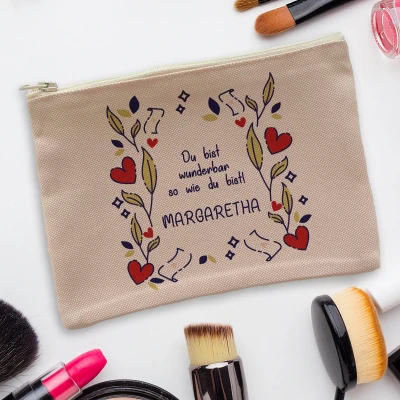 Personalisierte Kosmetiktasche - Du bist wunderbar, so wie du bist