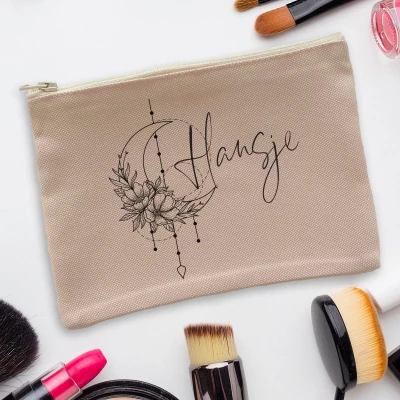 Personalisierte Kosmetiktasche - Blütenmond