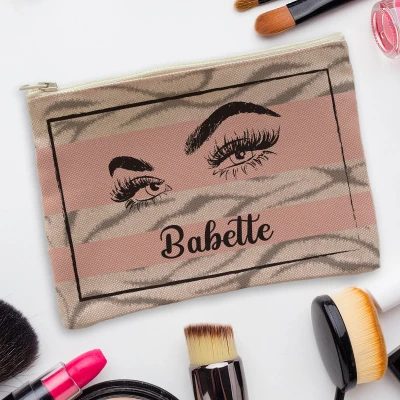 Personalisierte Kosmetiktasche - Augenbrauen und Wimpern
