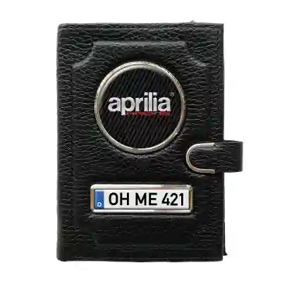 Geldbörse mit Geldfach mit Clip - Aprilia Silver
