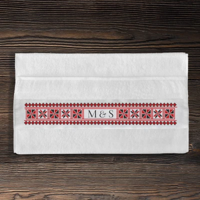 Personalisiertes Baumwollhandtuch - Traditionelles Modell