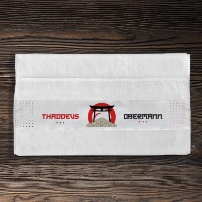 Personalisiertes Baumwollhandtuch - Samurai