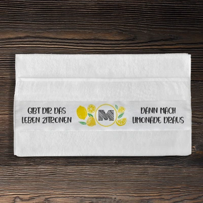 Personalisiertes Baumwollhandtuch - Zitrone