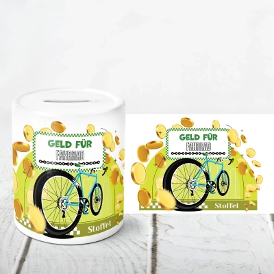 Sparbüchse - Geld für das Fahrrad