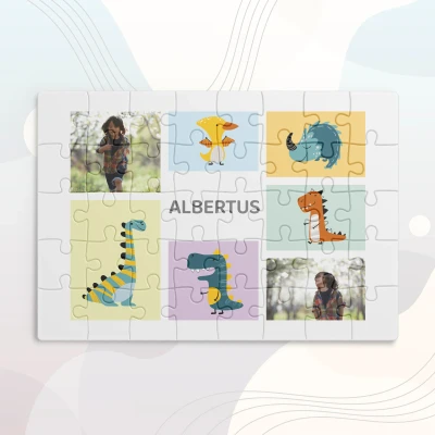 Personalisiertes Puzzle mit Dinosauriern
