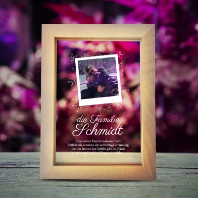 Leuchtender Fotorahmen – Familie