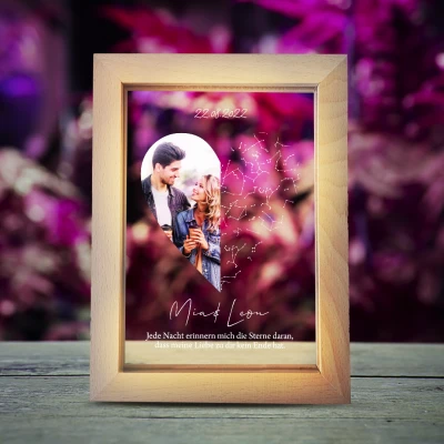 Leuchtender Fotorahmen – Sternbilder