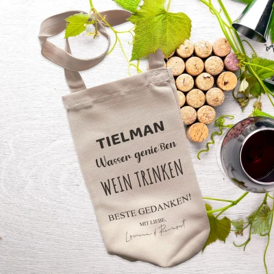 Taschen für Weinflaschen - Wasser sparen