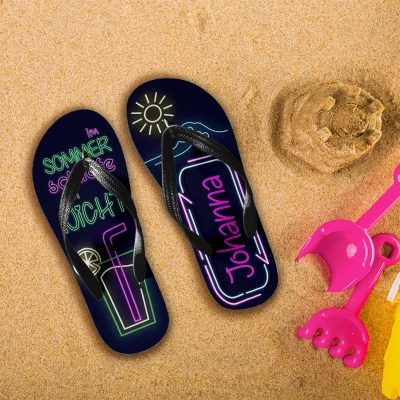 Personalisiert Sommer Flip-Flops - Im Sommer schlafe ich nicht