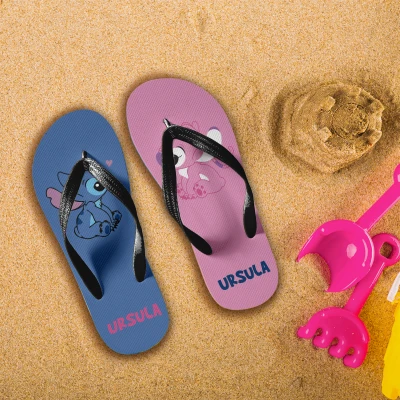 Personalisiert Sommer Flip-Flops - Lilo und Stitch