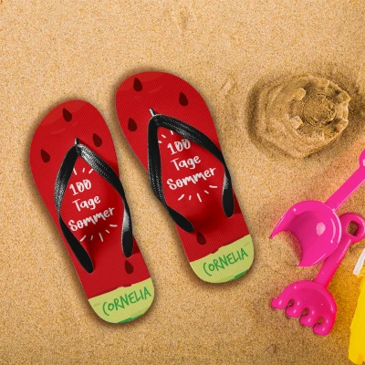 Personalisiert Sommer Flip-Flops - Wassermelone