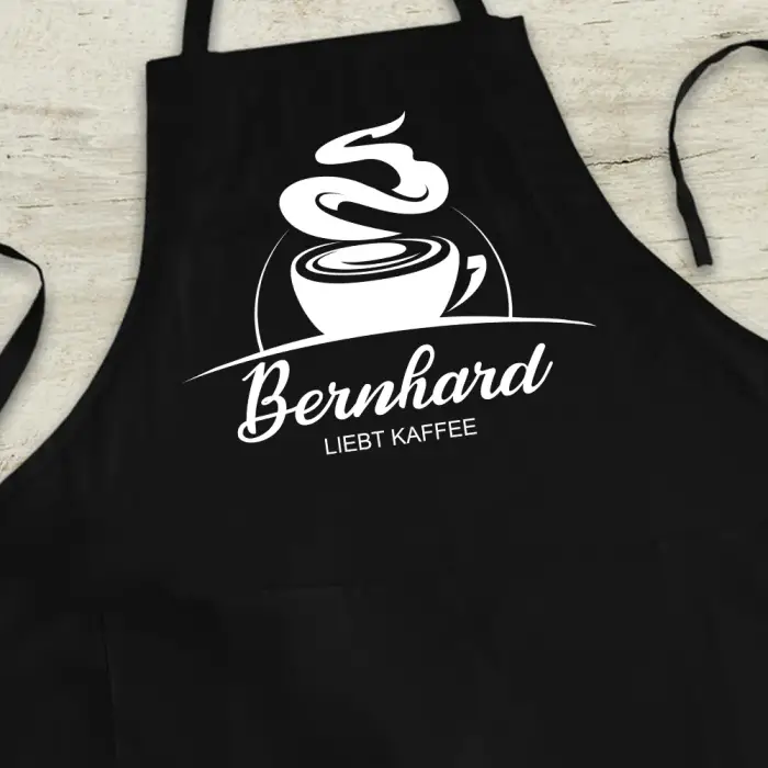 Personalisierte Küchenschürze - Kaffee