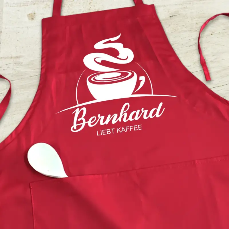 Personalisierte Küchenschürze - Kaffee