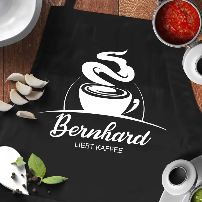 Personalisierte Küchenschürze - Kaffee