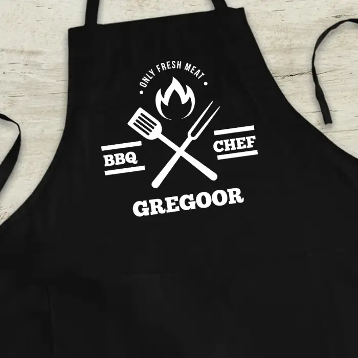 Personalisierte Küchenschürze - Grillmeister