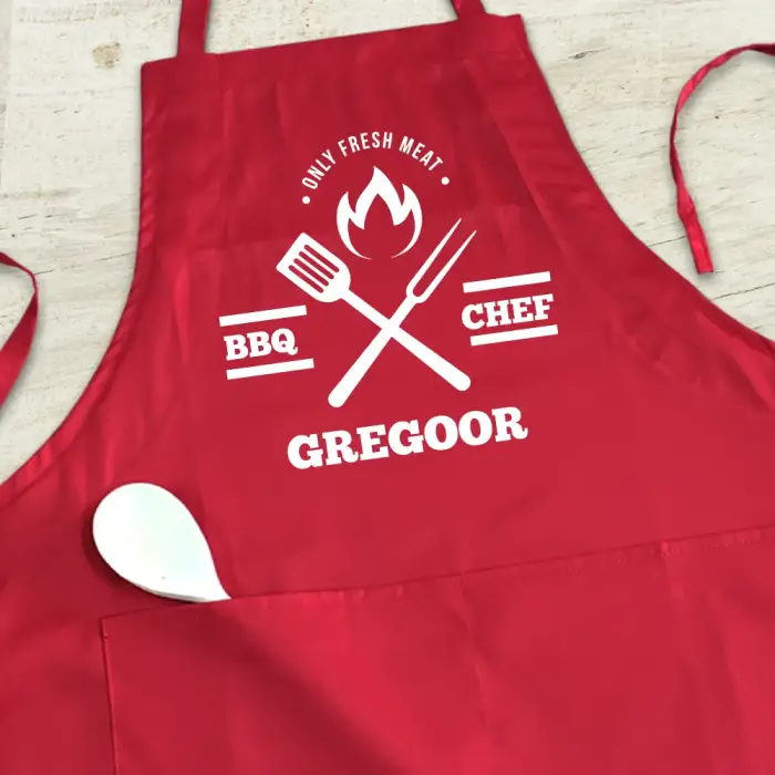 Personalisierte Küchenschürze - Grillmeister