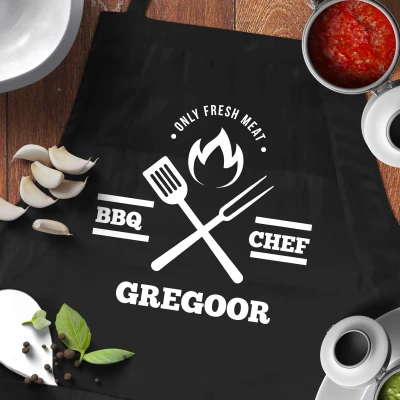 Personalisierte Küchenschürze - Grillmeister