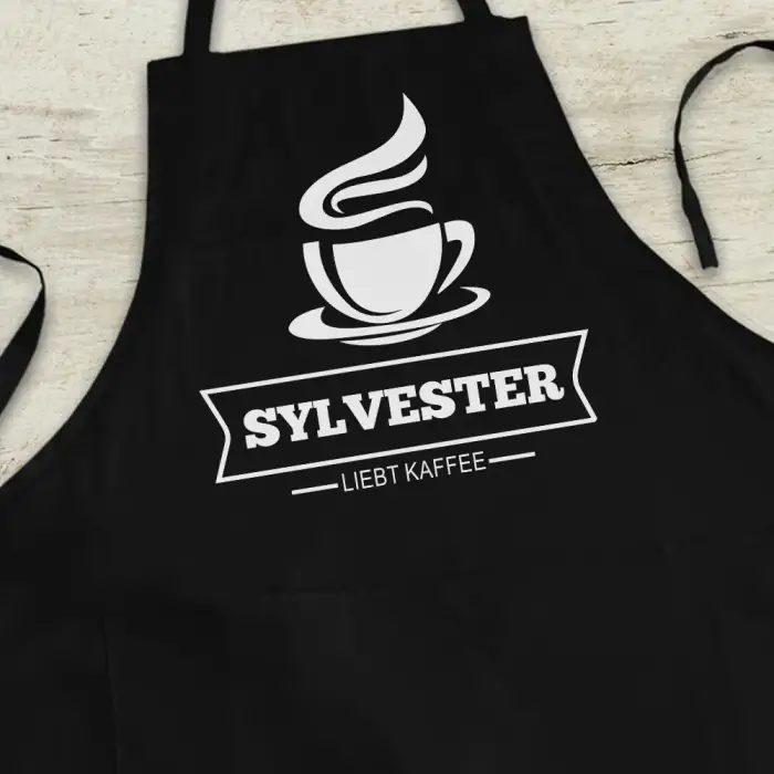 Personalisierte Küchenschürze - Kaffeeliebhaber