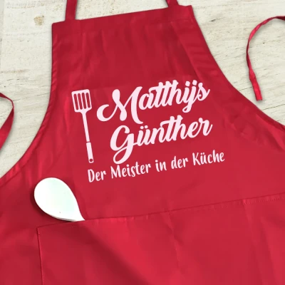 Personalisierte Küchenschürze - Meister