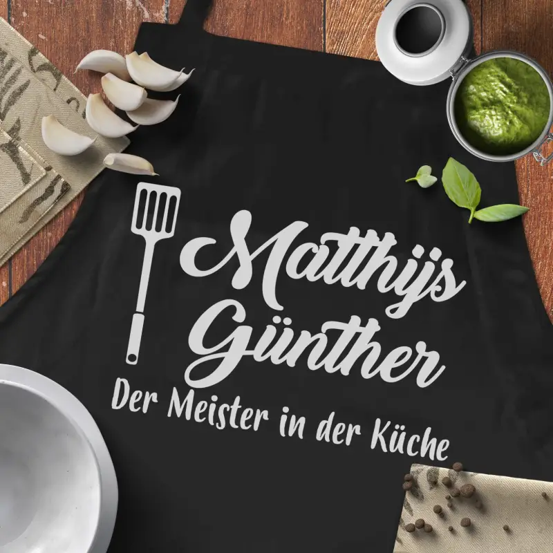 Personalisierte Küchenschürze - Meister