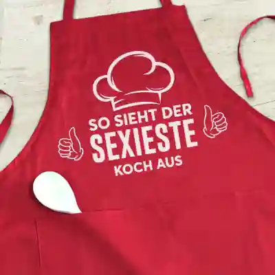 Personalisierte Küchenschürze - Attraktiver Koch